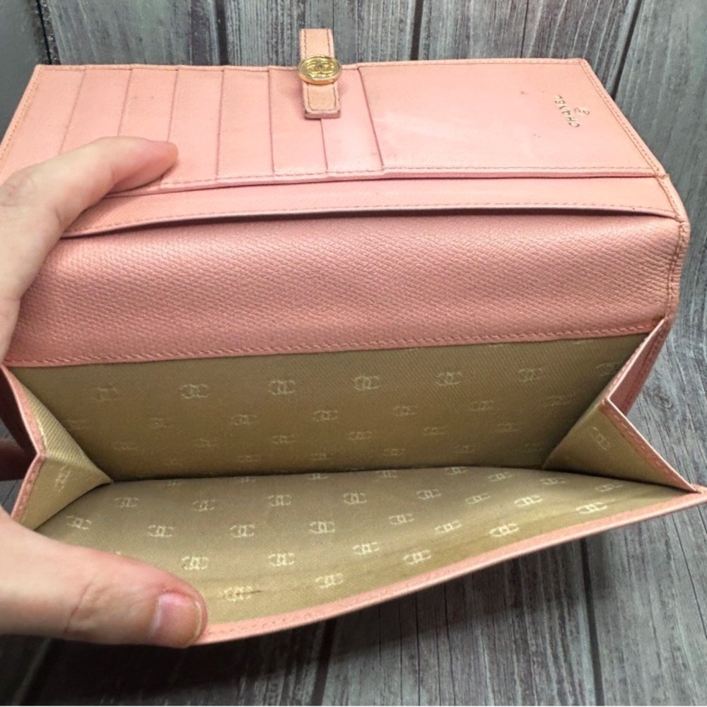 CHANEL Ballet Pink Leather Long Bifold Wallet - Picture 5 of 16